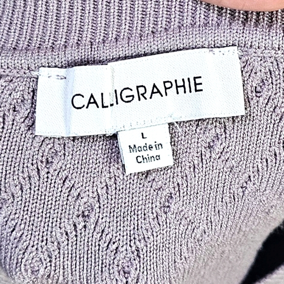 CALIGRAPHIE | BUTTER SOFT LACE PUFF SLEEVE KNIT SWEATER - Picture 14 of 16